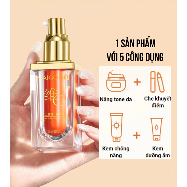 Kem Lười Che Khuyết Điểm Vc QHOO - Kem vitamin C che khuyết điểm VC QHOO từ Hàn Quốc - Sáng da chống nắng - QUINN BEAUTY