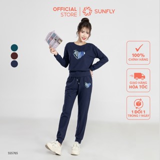 Bộ thể thao nữ cotton áo dài quần dài SS5765