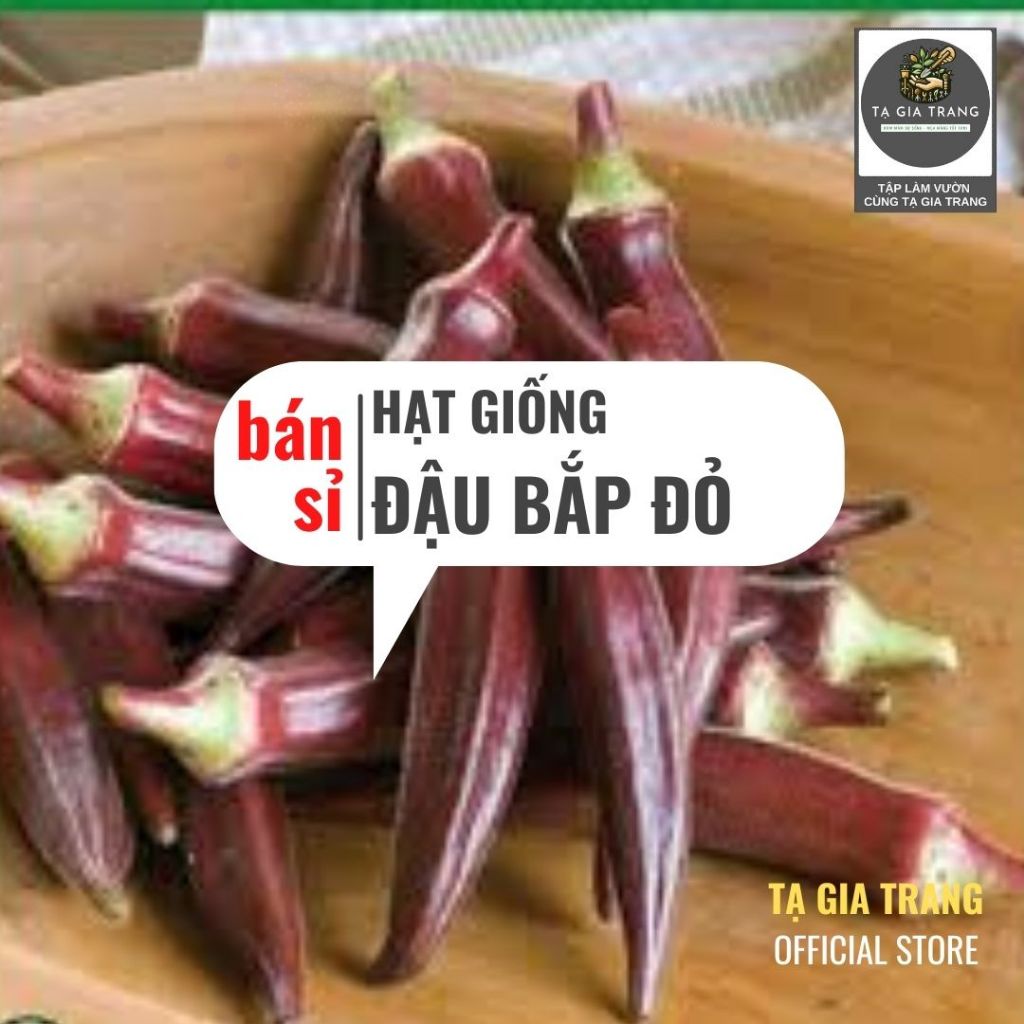[Bán Sỉ] - Hạt Giống Đậu Bắp Đỏ (Mướp Tây - Đậu Bắp Tím)