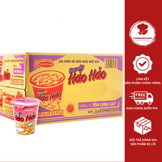 Mì Handy Hảo Hảo Tôm Chua Cay Ly 67G Sợi Mì Vàng Dai Ngon Hòa Quyện Trong Nước Súp Mì Hảo Hảo Vị Tôm Chua Cay, Đậm Đà