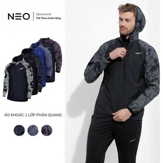 Áo Khoác Nam Chạy Bộ Có Mũ Mỏng Nhẹ Thoáng Khí N.KE Flash Reflective Jacket Neoshopvn JM014
