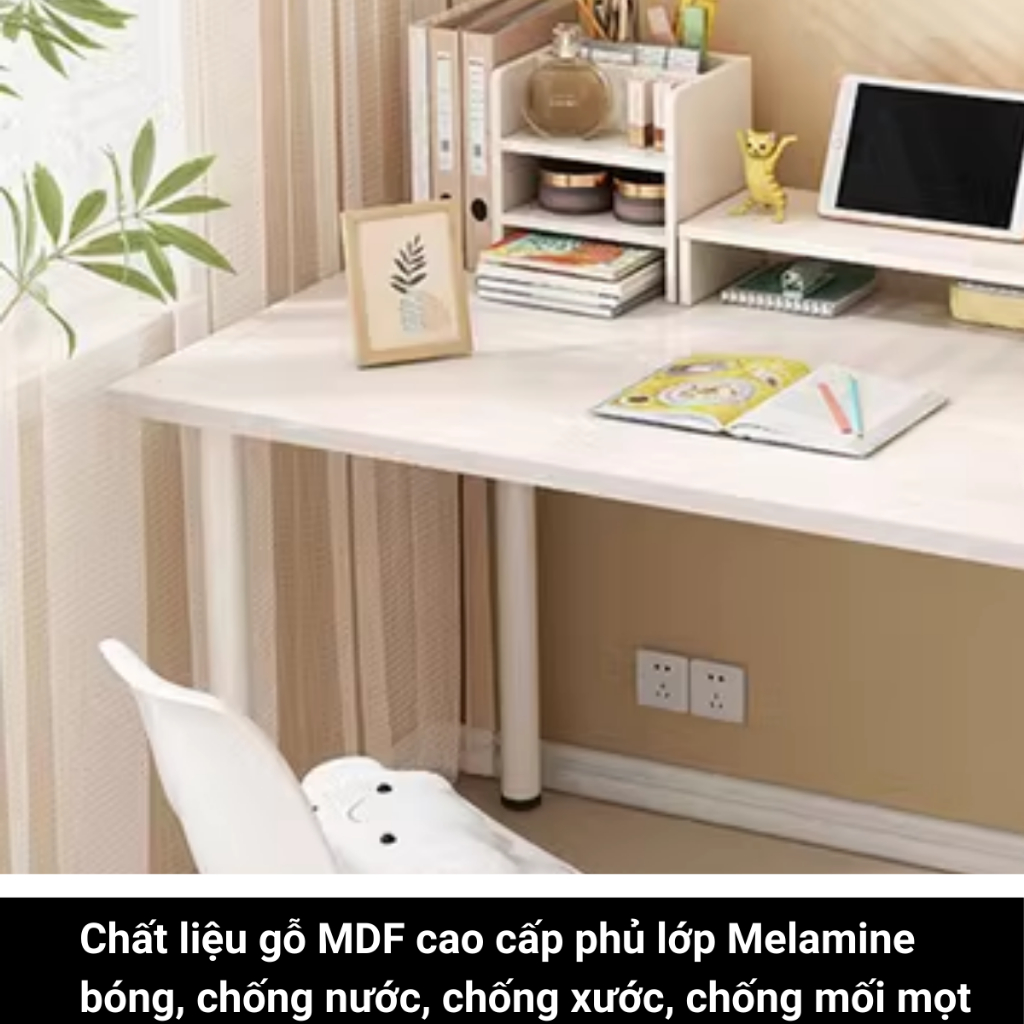 Bàn gaming, bàn học dài, bàn chân trụ tròn phong cách hiện đại nội thất TAGO chính hãng | BigBuy360 - bigbuy360.vn