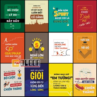  Tranh treo tường canvas 1 bức tạo động lực văn phòng DL04 tranh cổ động treo phòng làm việc slogan 