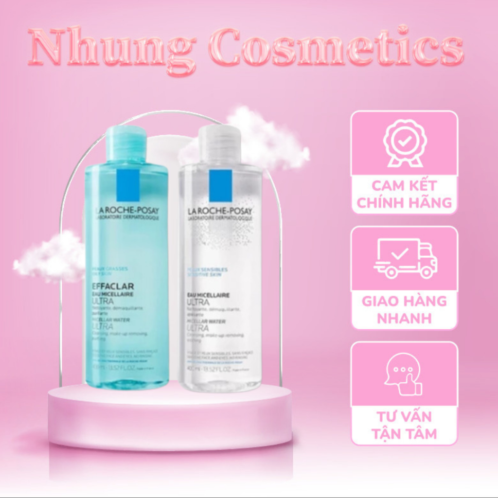 [HÀNG CÔNG TY ] Tẩy trang EFFACLAR MICELLAR WATER  400ML LRP (Laro.che.posay)