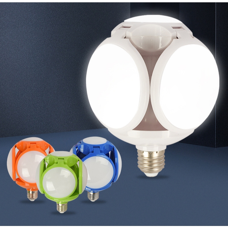 Bóng Đèn Led 4 Cánh 5 Bóng Xếp Gọn Tích Điện 40W