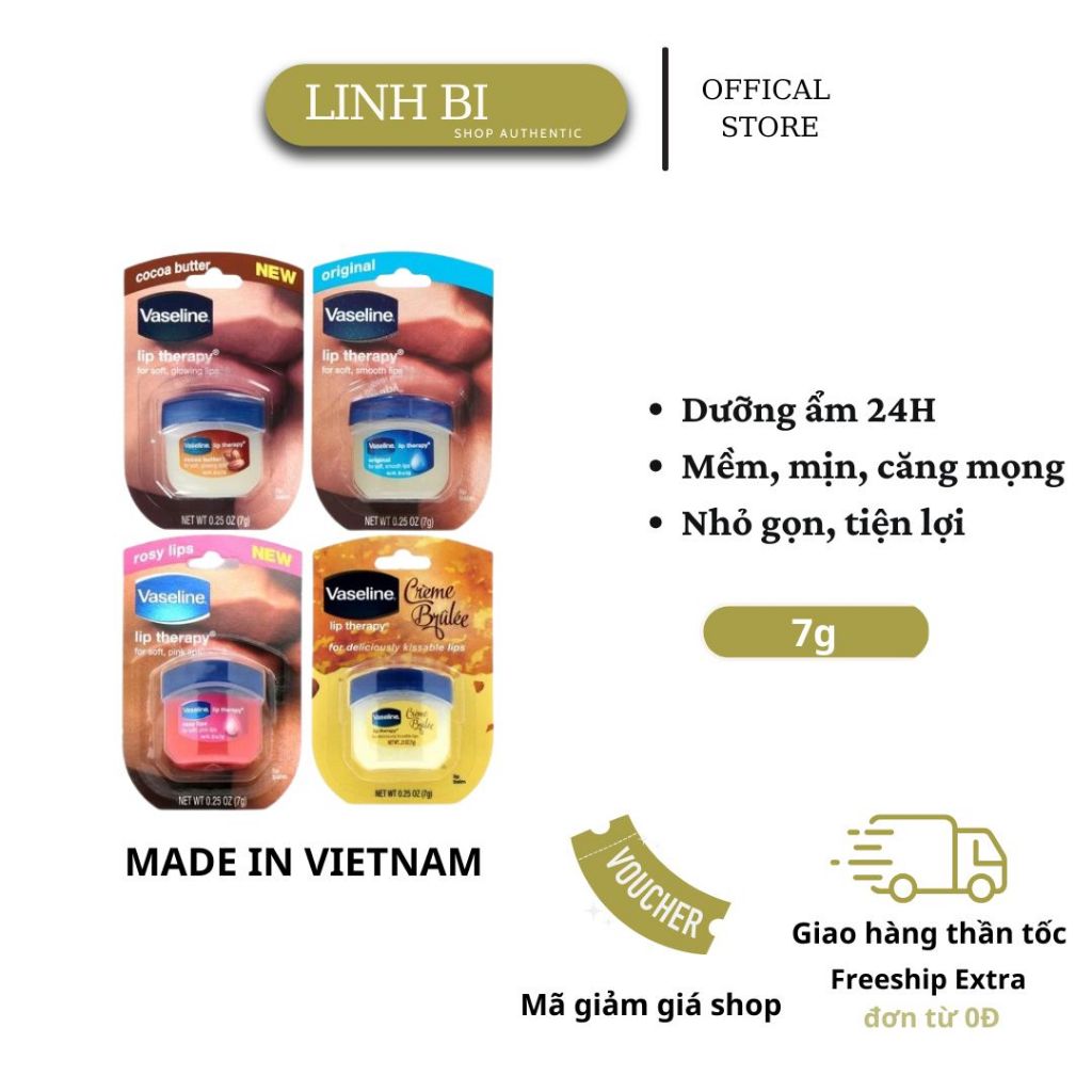 Sáp dưỡng môi Vaseline Rosy Lips Therapy 7g