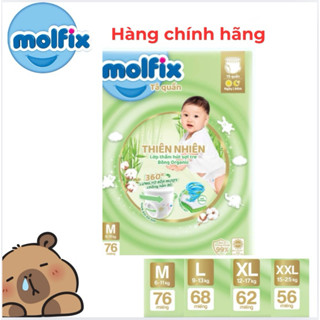 (MẪU CẢI TIẾN 2025) Tã/bỉm quần Molfix gói cực đại tiết kiệm giá tốt đủ size M76/L68/XL62/XXL56