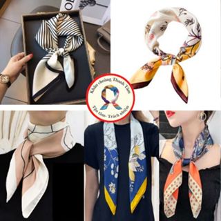 Khăn Lụa Vuông 70x70 Quàng Cổ - Quấn Tóc - Làm Áo Yếm - Sang Trọng Trang Nhã