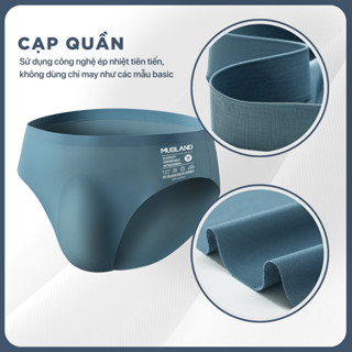 Combo 3 Quần Lót Sịp Nam Musland Chất Liệu Thun Lạnh Không Đường May Mỏng Nhẹ Thoáng Khí Mềm Mại QL24001