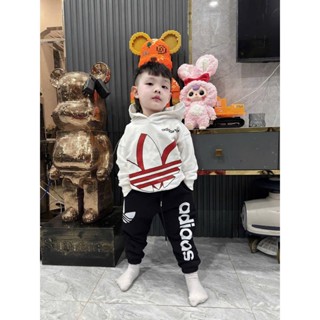Bộ quần áo nỉ hoodie cho bé trai hình black red 3 lá, Bộ nỉ thu đông trẻ em,TPKIDS,[M908]
