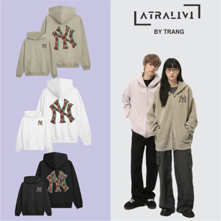 Áo Hoodie Zip ATRALIVI IN CHỮ NY MLB Local Brand, Áo Khoác Nỉ Phong Cách Hàn Quốc,  Nam, Nữ HDZ-05