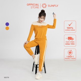 Bộ thể thao nữ thun tổ ong áo dài quần dài SS5775