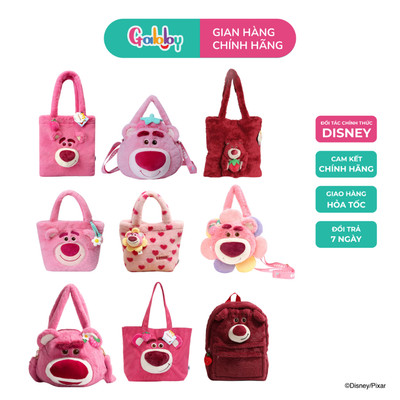 Bộ Túi, Balo Gấu Dâu Lotso Lông Mịn Siêu Dễ Thương