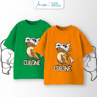 [MỚI] Áo thun cộc tay cho bé trai AORE, Áo phông tay ngắn in hình POKÉMON CUBONE chất COTTON mềm mịn 9-36kg