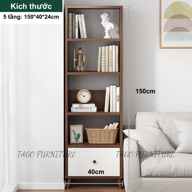 Kệ để đồ kệ sách phong cách Bắc Âu nhiều tầng FULL HẬU lắp ghép dễ dàng gỗ MDF phủ Melamine hiện đại, chống mối mọt | BigBuy360 - bigbuy360.vn