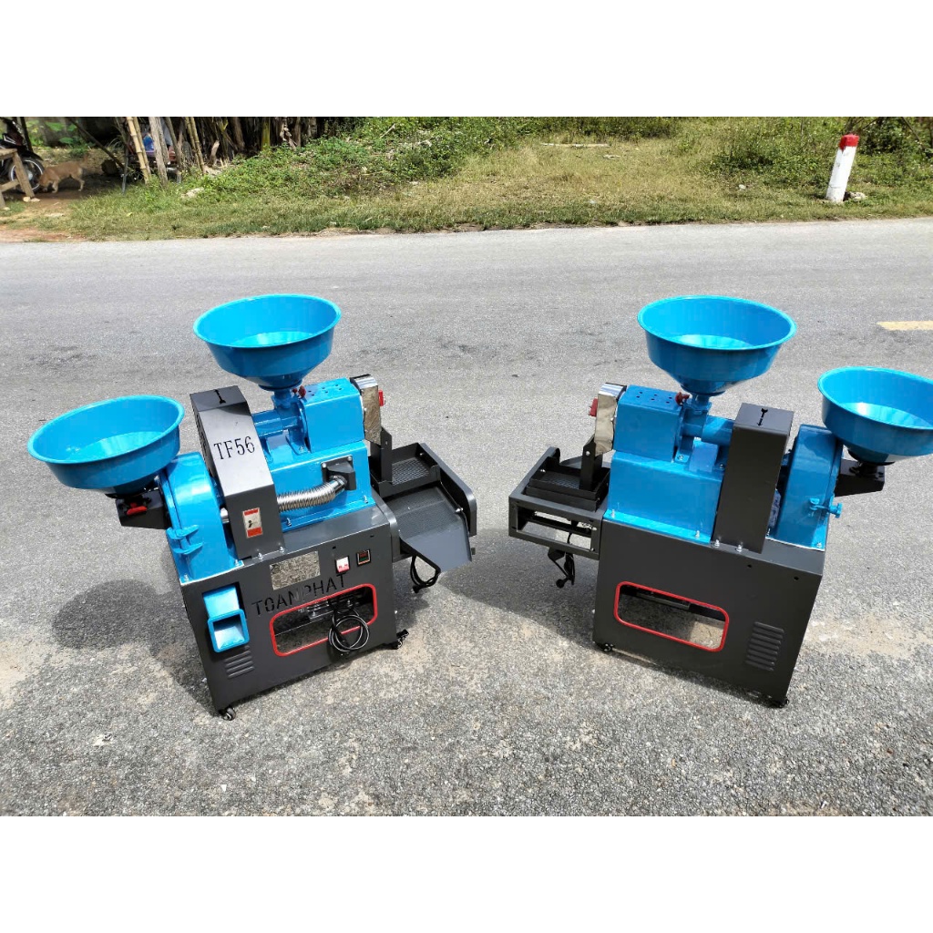 Máy xát gạo nghiền bột, xát 150kg/h, nghiền bột 150kg/h