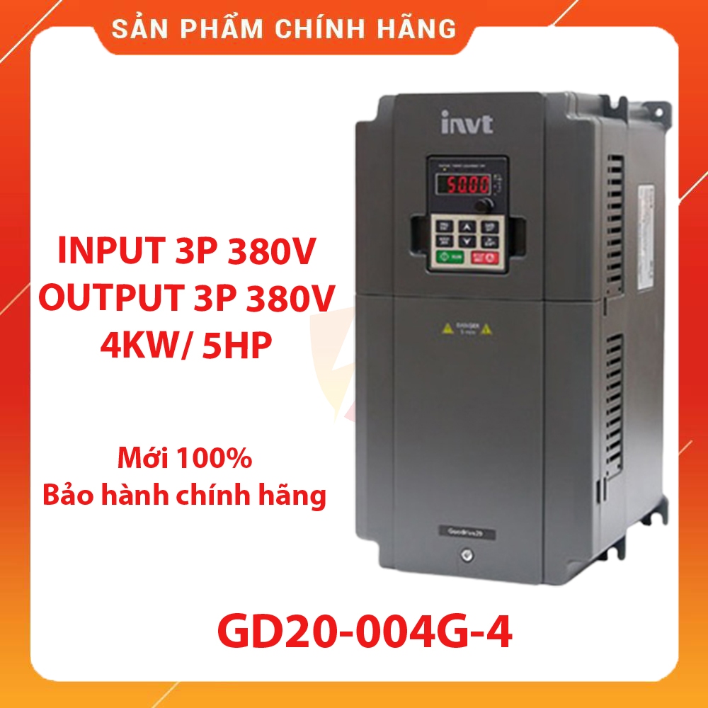 Biến tần vào 3 Pha 380VAC ra 3 Pha 380V, công suất 4kw - 5.5HP, GD20-004G-4