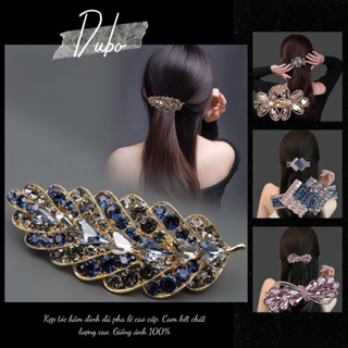 Kẹp tóc đính đá cho mẹ DuBo 8cm đến 11cm thời trang kẹp tóc cao cấp tuổi trung niên