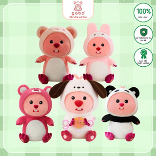 Gấu Bông Hải Ly Loopy Cosplay Cún, Gấu Trúc, Hải Li Đội Mũ Hoạt Hình Pororo, Vải Mền Mịn Size To  K3T1