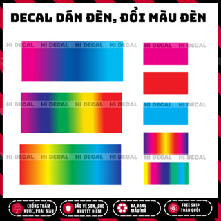Decal dán đổi màu đèn xe ô tô, xe máy, Tem trang trí cao cấp chống thấm nước, bền màu