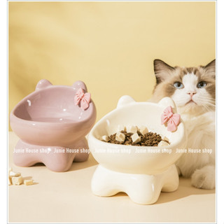 (Hoả tốc) Bát ăn sứ tráng men chống gù cho chó mèo bát ăn sứ cho mèo