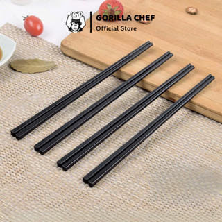  Đũa nhựa PET nguyên sinh Gorilla Chef bộ 10 đôi đũa kháng khuẩn không nấm mốc an toàn sức khỏe 27cm 