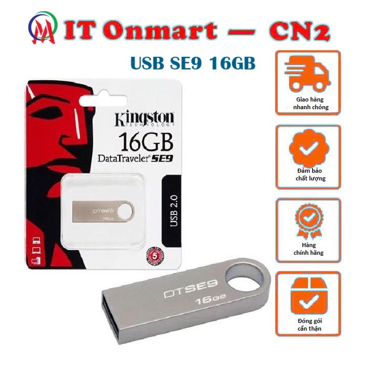 USB Kingston SE9 Nhôm Mini 16GB