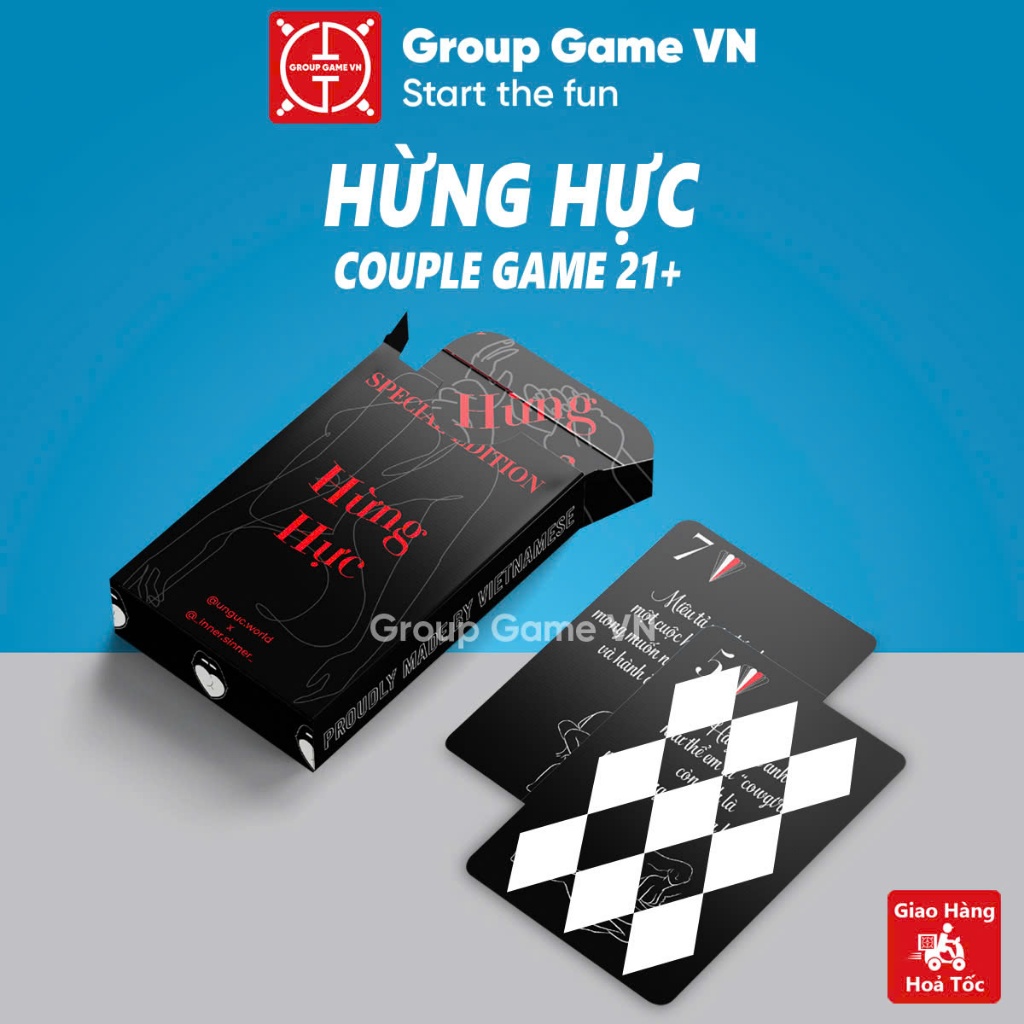 (Che Tên) Bộ bài tình yêu Hừng Hực 57 Lá dành cho cặp đôi hẹn hò,Boardgame hâm nóng tình cảm cặp đôi