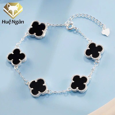 Lắc tay bạc 925 Huệ Ngân - Cỏ bốn lá may mắn LT0145B