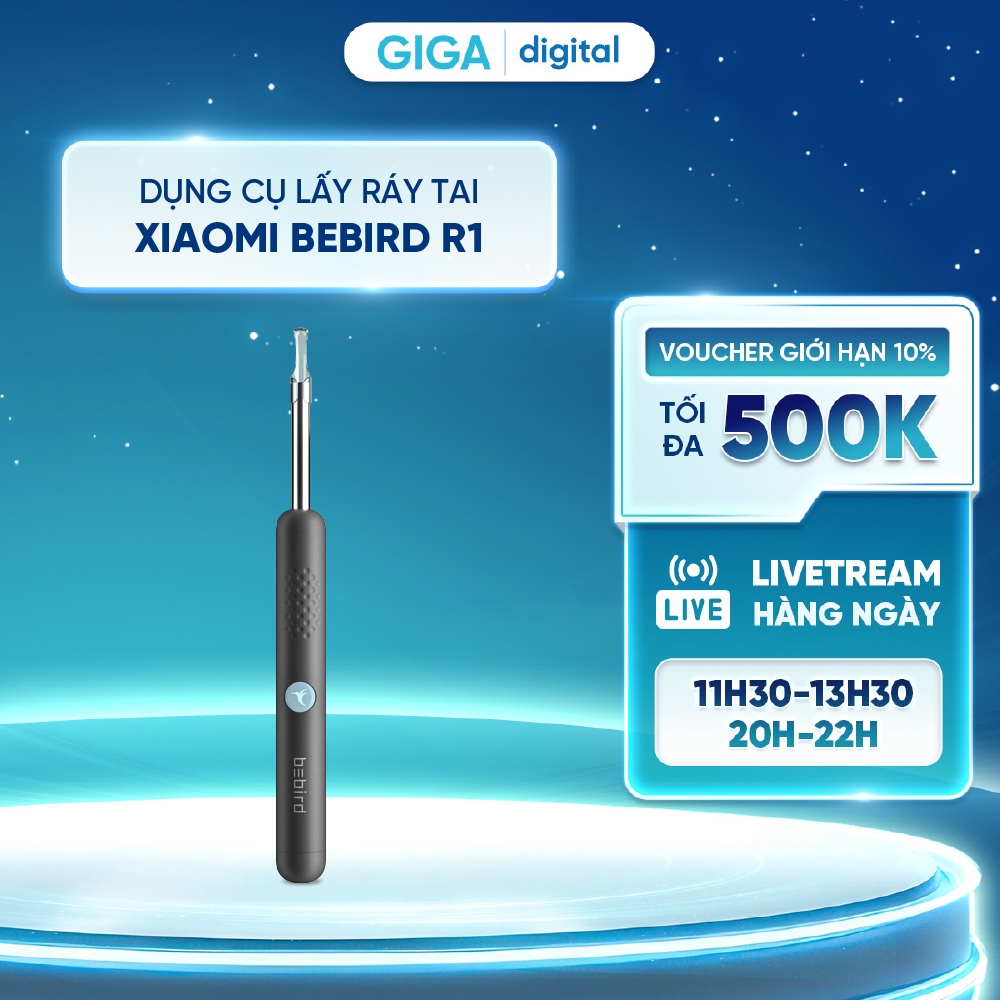 Dụng cụ lấy ráy tai Xiaomi Bebird R1 có camera, Đồ lấy ráy tai thông minh an toàn, nhỏ gọn, tiện lợi