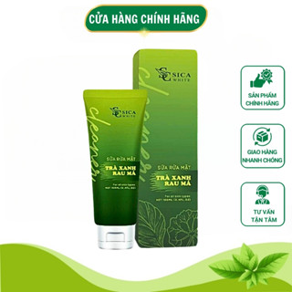  Srm Trà Xanh Rau Má Sica White Chính Hãng 100ml Sữa Rửa Mặt Ph 5.5 Sạch Sâu Dịu Nhẹ Kiềm Dầu Làm Trắng Da Mờ Thâm Mụn 