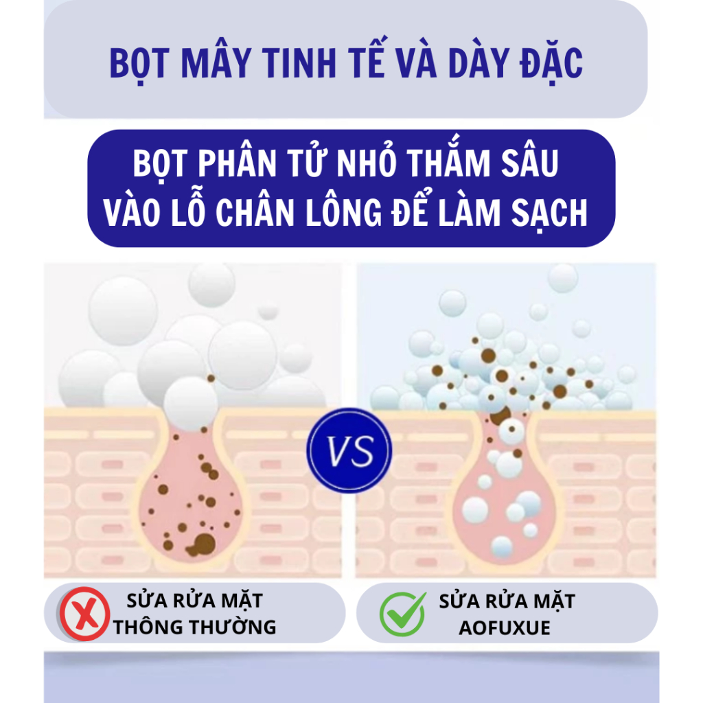 Sữa Rửa Mặt AOFSE - Sữa AOFUXE Chăm Sóc Da Toàn Diện, Dưỡng Trắng, Làm Mờ Nám Tàn Nhang, Làn Da Trắng Mịn