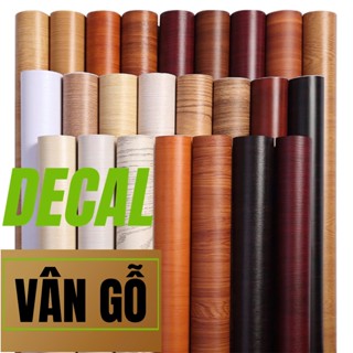 10m Giấy dán tường Vân gỗ tùy chọn màu 💖 NHIỀU MẪU 💖 10m decal giả Vân gỗ có keo sẵn