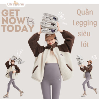 Quần legging bầu Meybe siêu lót lông cừu mùa đông có chun rút cho mẹ bầu - MBE7137-1