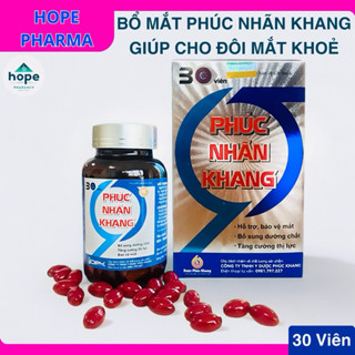 Phúc Nhãn Khang - Viên Uống Bổ Mắt Hộp 30 Viên-  Hỗ Trợ Cải Thiện Thị Lực
