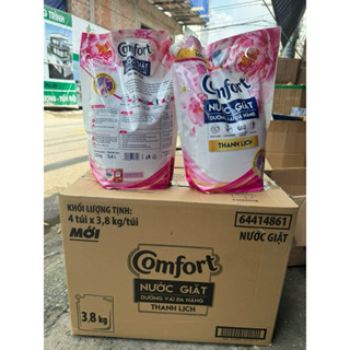 Nước giặt dưỡng vải Comfort 3.8kg hương Thanh Lịch Hàng New