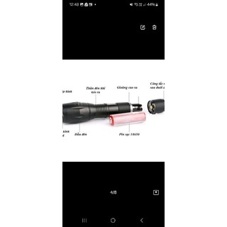 Đèn Pin Siêu Sáng Cao Cấp T6 - Đèn Led Chiếu Sáng Ngoài Trời với độ sáng 6000k