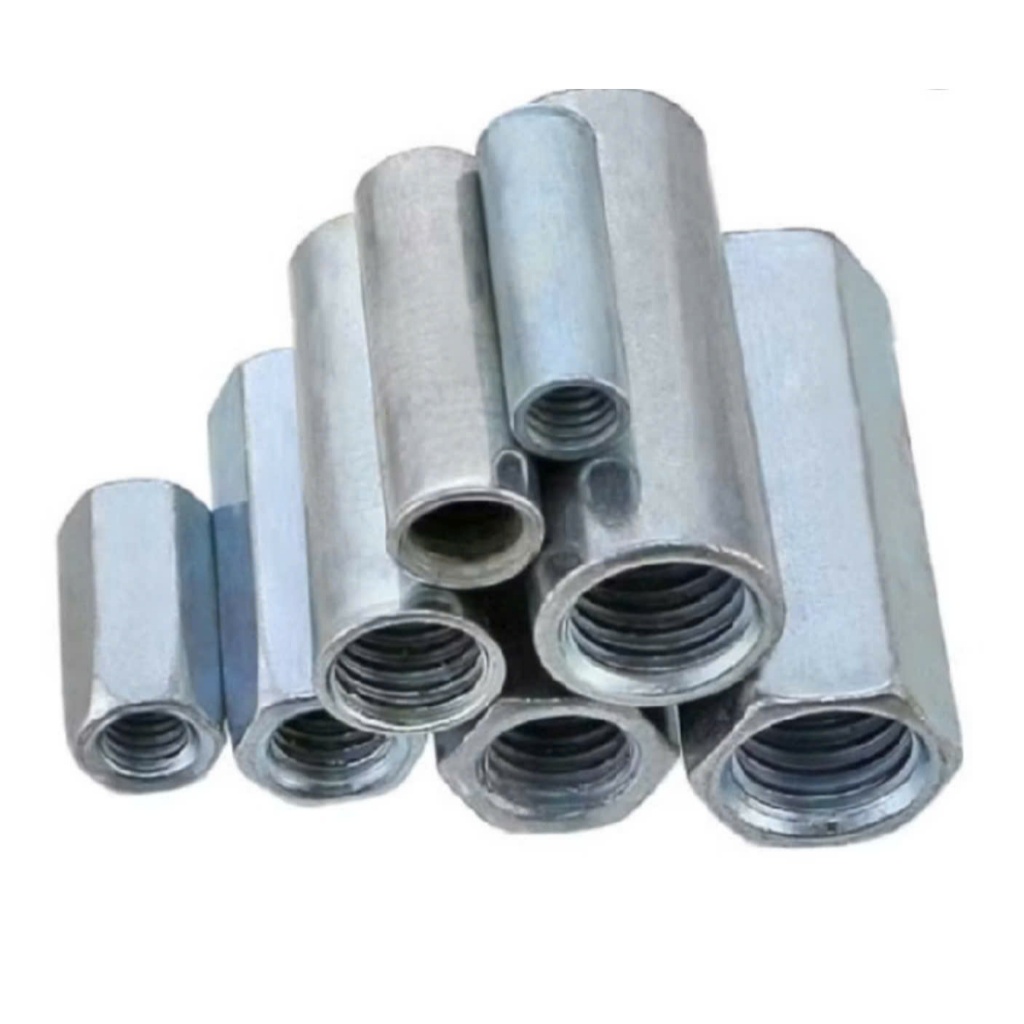 set ( 2--5 con ) ống nối ty ren mạ kẽm tròn và lục giá M6/M8/M10/M12