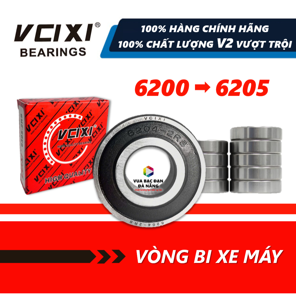 [COMBO 10 CÁI] Vòng bi bạc đạn VCIXI 6200 6201 6202 6203 6204 6205 2RS chính hãng - Vua Bạc Đạn Shop