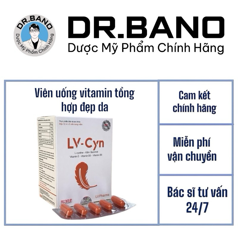 [CHÍNH HÃNG] Viên uống đẹp DA - MÓNG- TÓC LV Cyn hỗ trợ sáng da đều màu tăng cường vitamin thiết yếu