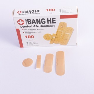 Combo 100 miếng băng gâu cá nhân, băng gạc y tế màu da dán mụn, bảo vệ vết thương chống thấm nước chất keo siêu dính