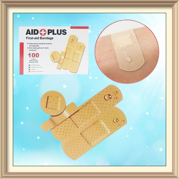 Combo 100 miếng băng gâu cá nhân, băng gạc y tế màu da dán mụn, bảo vệ vết thương chống thấm nước chất keo siêu dính
