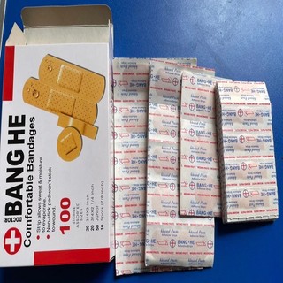 Combo 100 miếng băng gâu cá nhân, băng gạc y tế màu da dán mụn, bảo vệ vết thương chống thấm nước chất keo siêu dính