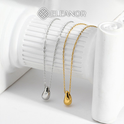 Dây chuyền nữ titan Eleanor Accessories mặt hình giọt nước phụ kiện trang sức vòng cổ basic 8659