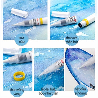 [ARTDOOR] Bút đi nét Trắng KURETAKE Zig Brush đầu cọ mềm