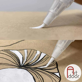 [ARTDOOR] Bút đi nét Trắng KURETAKE Zig Brush đầu cọ mềm