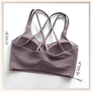 Áo bra tập gym nữ Áo bra tập yoga Áo thể thao nữ dây chéo lưng cao cấp HERSIGN-BRA35