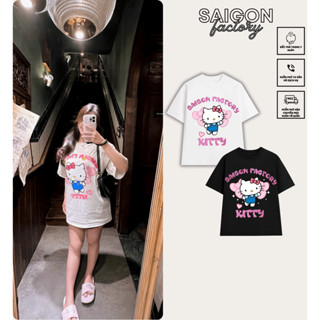 [Vải Xịn] Áo Thun Saigon Factory Hello Kitty - Hot Trend Chất Vải Cotton 2 Chiều Dày Dặn Đứng Form