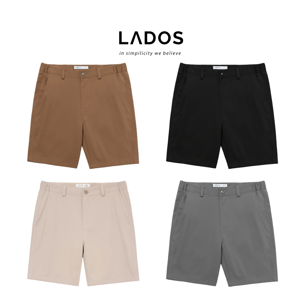 Quần short kaki basic LADOS-44134 với chất liệu kaki dày dặn khỏe khoắn -  Form chuẩn ôm dáng