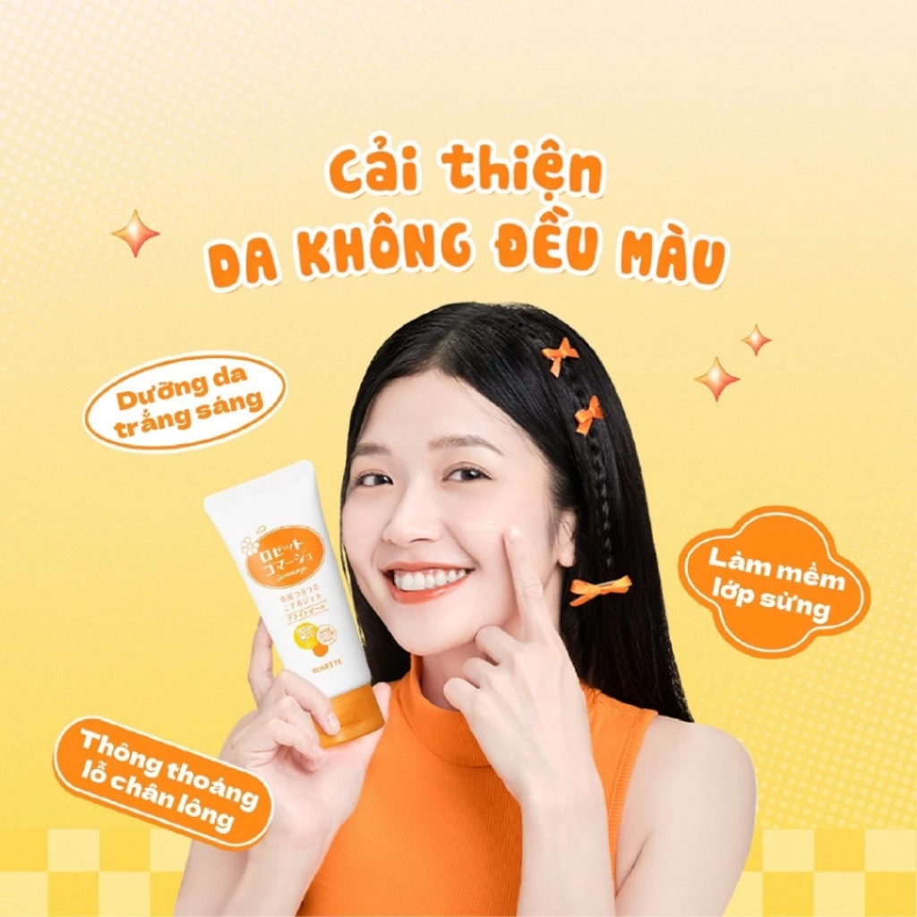 Gel Tẩy Tế Bào Da Chết Rosette Màu Hồng Nhật Bản